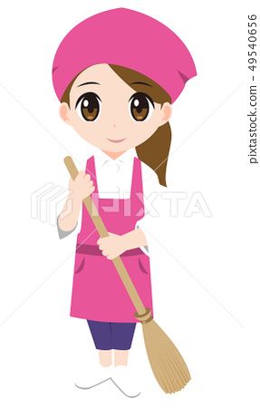 Woman sweeping with a broom Holding Broom Reference, Birthday Card Craft, Money Images, A Broom, Story Board, School Project, School Projects, Photo Poses, Female Art