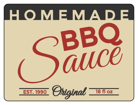 Give your homemade barbecue sauce a professional touch with these labels! Sauce Label Design, Labels Printables Free Templates, Homemade Barbecue, Homemade Bbq Sauce, Homemade Barbecue Sauce, Bottle Label Template, Soap Labels, Labels Printables Free, Homemade Bbq