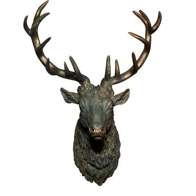 Château Chic Stags Head Wall Decor Faux Deer Head Decor, Deer Head Decor, Faux Deer Head, Faux Animal Head, Stags Head, Animal Head Wall Decor, Feature Wall Living Room, Living Space Decor, Stag Deer