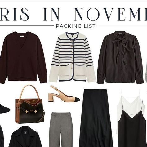 La Vie On Grand | Noelani Meirowsky on Instagram: "What to pack for Paris in November and the fall and autumn season to stay warm while looking stylish at the same time. 

22 timeless and classic pieces to provide outfit inspiration and ideas for your trip to the city of light. 

Comment “PACK” to have these outfit links sent to your inbox. 

As always, even if you aren’t headed to Paris, use this as inspiration for your daily looks OR any trip to Europe you’re heading on soon.

You can always find more outfit inspiration and Paris packing lists and tips on the blog www.lavieongrand.com. Click the link in profile for more inspiration 🔗

Make sure to also pack a warm coat, scarf, and gloves. 

I always like to say these outfits are meant for inspiration. Each person is different and these Packing For Europe In November, Packing For Paris In Winter, Packing For Paris In October, Packing For Paris In November, Packing For London In November, What To Pack For Paris, Paris In November, Paris Packing List, Paris Packing