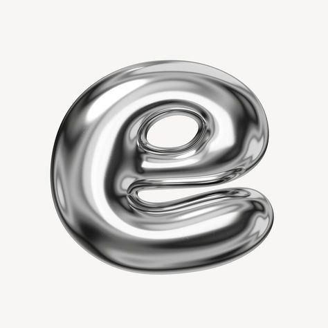 K alphabet, 3D chrome metallic | Premium PSD - rawpixel Mac Widgets, Bubble Writing Font, Bulldog Gin, Silver Typography, E Alphabet, Silver Letter Balloons, Senior Board, Bubble Alphabet, Text Balloon