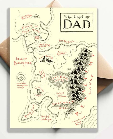 Map Cards Ideas, Lord Of The Rings Christmas Card, Lord Of The Rings Birthday Cards, Lord Of The Rings Diy Gifts, Lord Of The Rings Card, Penpal Ideas, Fantasy Cards, Final Fantasy Funny, Father Birthday Cards