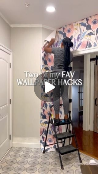 Nneka Mosley | DIY & Design + Lifestyle | PA on Instagram: "Here are two of my FAV wallpaper hacks!  As I’m finishing up the wallpaper in our laundry room reno, I had to add these. I love covering the light switch as it’s a super easy way to create a professional look with your wallpaper.  FYI: It’s easier to do with the cheap plate covers that are flat (no indentations or details on them). I’m using peel & stick wallpaper so it makes it super easy but I’ve also done this with traditional wallpaper as well. You’ll just need to use some paste to attach it.  The second hack is making a coat hanger.  All you need is a piece of 1x3 wood cut to size and some hooks.  You literally just wrap it like a gift then attach your hooks.  It’s another cool & inexpensive detail to add if you have extra wa Nook Wallpaper Ideas, Wallpaper Hacks Diy, Wallpaper Hacks, Paper Hacks, How To Wallpaper, Fav Wallpaper, Peel N Stick Wallpaper, Extra Wallpaper, Wrapped Lights