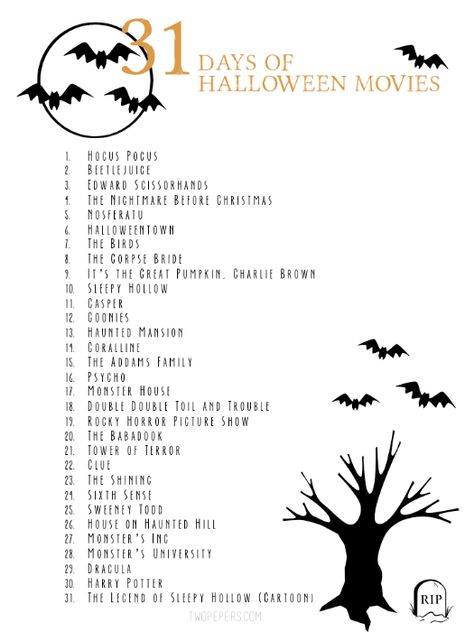 31 Days of Halloween Movies – Two Pepers 31 Days Of Halloween Movies, Halloween Movies Scary, Movies Scary, Witch Disney, Handmade Pumpkins, Happy Movie, The Babadook, Best New Movies, House On Haunted Hill