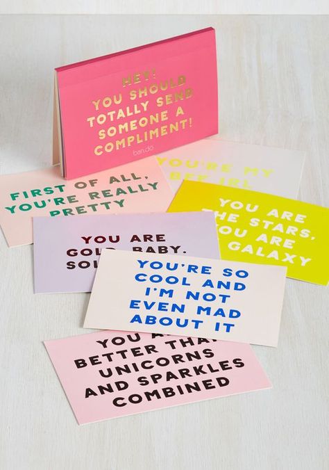 Compliment Card, Compliment Cards, Postcard Book, 카드 디자인, Postcard Design, Snail Mail, Novelty Print, Packaging Ideas, 로고 디자인