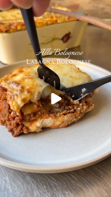 Sofia Misabishvili on Instagram: "LASAGNA BOLOGNESE (LASAGNE ALLA BOLOGNESE) Even if culinary critics say that this is not an authentic recipe! I will tell you that it is incredibly delicious! 🤤😅 Lasagna Bolognese (Lasagne alla Bolognese) made with the most incredible and flavourful Bolognese Ragu, creamy bechamel sauce and layers of fresh lasagna. A comforting and truly special recipe that’s worth all of the effort. ✅Because making lasagna from scratch is very time consuming I recommend making the Bolognese sauce the day before ✅You’ll notice there’s no mozzarella involved here, traditionally it’s not added and because the ragu is so rich it’s really not needed. ✅Lasagna Bolognese is the perfect dish to serve for a family Sunday dinner or on special occasions like Christmas or Easter. Bolognese With Vegetables, Bolognese Sauce Lasagna, Lazanya Recipes Lasagne, Lasagna Alla Bolognese, Bolognese Lasagna Recipe, Lasagne Alla Bolognese, Lazana Recipes Lasagna, Lazana Recipes, Lasagna Bolognese Recipe