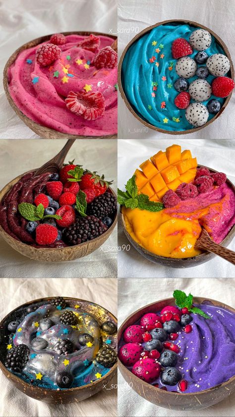 Aesthetic Smoothie Bowl, Aesthetic Smoothie, Plats Healthy, Colorful Food, Perfect Thanksgiving, Smoothie Bowl Recipe, Yummy Comfort Food, Sweet Snacks Recipes, Delicious Snacks Recipes