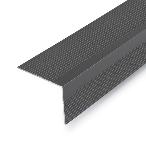 PRICES MAY VARY. High-Quality Aluminum Stair Nosing stair edge protector Satin Anodized Aluminum - Scratch Resistant Measures 2" on top - 1.5" going down - 48" long Cuttable to size - Easy to snip and trim to size No holes to allow for gluing down - Easily drill your own holes for screws Heavy-duty aluminum with fluted non-slip surface. Introducing the TMH Aluminum Stair Edging the ultimate aluminum stair nosing designed for both residential and commercial applications. Engineered to perfection, Stairs Edge, Wood And Concrete, Stair Parts, Stair Nosing, Stair Steps, Anodized Aluminum, Concrete Floors, Building Materials, Molding