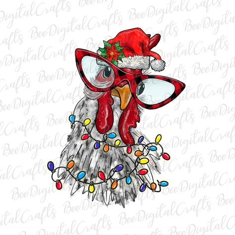 This Digital Drawings & Illustrations item by BeeDigitalCrafts has 163 favorites from Etsy shoppers. Ships from United States. Listed on Nov 22, 2023 Christmas Chicken Art, Christmas Images Printable, Chicken With Glasses, Chicken Sublimation, Santa Hat Png, Watercolor Farm, Chicken Drawing, Christmas Chicken, Free Wall Art