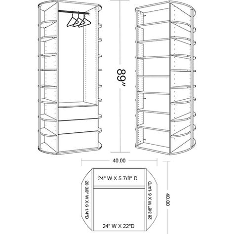 360 Organizer, Rotating Wardrobe, Rotating Closet, Adjustable Closet System, Free Standing Closet, Closet Renovation, Closet Organizing Systems, Bedroom Closet Design, Small Closet Organization