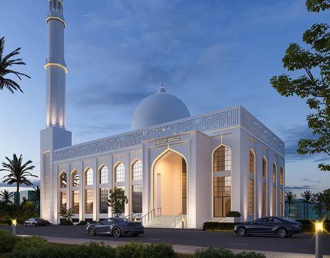 Modern Masjid Design, Masjid Design Islamic Architecture, Mosque Architecture Design, Mosque Exterior Design, Modern Mosque Design, Mosque Exterior, Masjid Design, Modern Mosque, Mosque Design Islamic Architecture