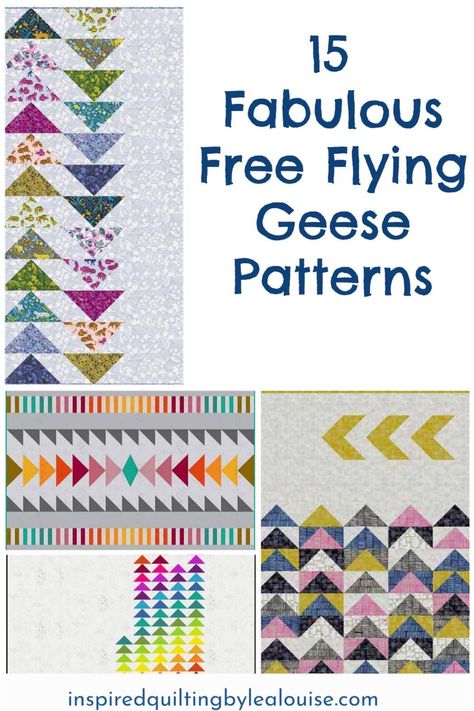 Ready to make a gorgeous quilt with your favorite fabrics and a free quilt pattern? This varied collection of free flying geese patterns ranges from quick and easy choices to more challenging options. Whether you’re a beginner or an experienced quilter, these flying geese quilt patterns are sure to inspire your flying geese imagination. Small Flying Geese Pattern, Braided Flying Geese, Chicago Flying Geese Quilt, Flying Bird Quilt Pattern, Flying Geese Wall Hanging, Flying Goose Quilt Patterns, How To Quilt Flying Geese Blocks, Quilt Patterns Flying Geese, Dizzy Geese Quilt Pattern