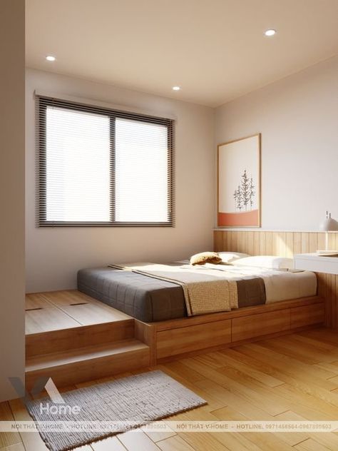 Tatami Bed With Storage, Platform Bedroom Design, Bed Ideas For Small Rooms, Tatami Bed, Small Bedroom Interior, Platform Bedroom, Condo Interior Design, Small Room Design Bedroom, Small Room Design