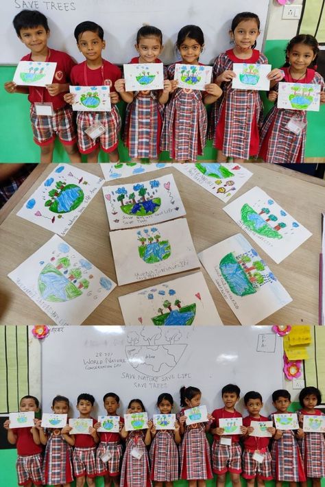 World Nature Conservation Day "Those who conserve and preserve nature deserve to be part of nature." World Nature Conservation day is celebrated every year on 28th July, 2022. Our little ones made posters on save nature and save trees and learned about the importance of conserving nature. Happy learning. National Energy Conservation Day, World Nature Conservation Day, Energy Conservation Day, Nature Conservation Day, Happy Learning, Save Trees, Save Nature, World Nature, Energy Conservation