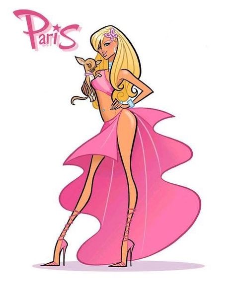 Glen Hanson - Paris Hilton Girly Graphics, Celebrity Artwork, Josie And The Pussycats, Nicky Hilton, Fairy Artwork, Celebrity Caricatures, Comic Style Art, Celebrity Drawings, Cartoon Sketches