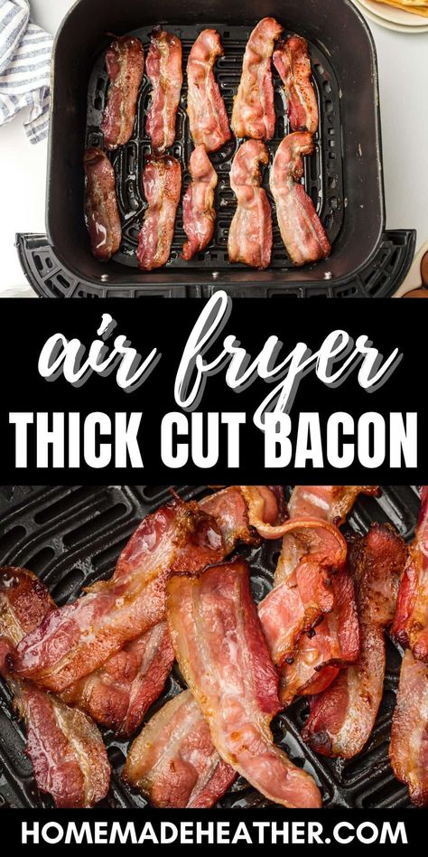 Bacon In The Air Fryer, Air Fry Bacon, Easy Bacon Recipes, Air Fryer Bacon, How To Make Bacon, Air Fryer Chicken Wings, Favorite Breakfast Recipes, Bacon Recipe, Cooking Bacon