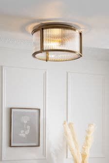 Ceiling Lights Uk, Hall Lighting, Reeded Glass, Lighting Uk, Bathroom Ceiling, Bathroom Ceiling Light, Hallway Lighting, Wall Ceiling Lights, Rustic Lighting