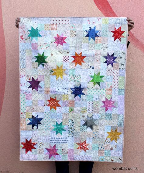 finished small wonky star quilt Wonky Star Quilt, Wonky Star, Low Volume Quilt, Quilt Tips, Postage Stamp Quilt, I Spy Quilt, Abstract Quilt, Childrens Quilts, Baby Quilt Patterns