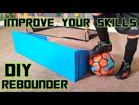 (7) DIY Soccer Rebounder Board - Soccer Trainer - YouTube Soccer Rebounder, Soccer Crafts, Soccer Trainer, Soccer Room, Soccer Drills, Soccer Skills, Drills, Diy Inspiration, Room Diy