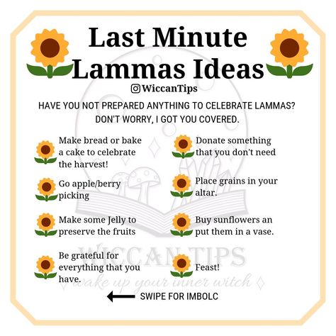 Easy ways to celebrate Lammas/Lughnasadh for witches and wiccans Wicca Holidays, Lammas Lughnasadh, Witches Wheel, Pagan Festivals, Wiccan Witch, Eclectic Witch, Hedge Witch, Pagan Witch, Baby Witch