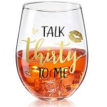 Dirty 30 Birthday, Wine Glass Favors, Talk Thirty To Me, Wedding Anniversary Party Favors, 30th Birthday Presents, Men Friends, Anniversary Party Favors, Friend Anniversary, Birthday Wine Glass