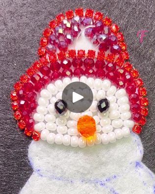 Beaded Brooch Tutorial, Beaded Snowman, Beaded Brooches, 10k Views, Christmas Accessories, Beaded Brooch, Festive Holiday, Christmas Craft, Life Stories