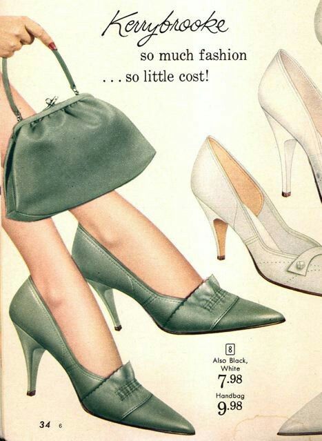 60s 1950 Shoes, 1950's Shoes, 60s Shoes, 1960s Shoes, 1940s Shoes, Historical Shoes, Retro Heels, 60s Women, Shoes Ads