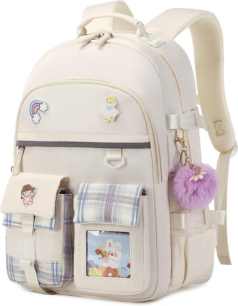 KIDNUO Backpack for Girls, 15.6 Inch Laptop School Bag Kids Kindergarten Elementary College Backpacks Large Bookbags for Teen Girls Women Students Casual Travel Daypacks Cute Backpacks For College, College Backpacks, Kids Learning Videos, Cute School Bags, School Bag College, Kids School Backpack, Toddler Backpack, Lightweight Backpack, College Backpack