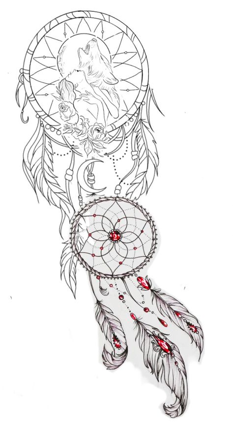 Dream Catcher Drawing Unique, Tattoo Ideas Female Upper Thigh, Dreamcatcher Wolf Tattoo, Dream Catcher Tattoo Stencil, Thigh Tattoos Women Dream Catcher, Dreamcatcher Drawing Unique, Dreamcatcher Tattoo Thigh For Women, Dream Catcher Tattoo For Men, Heart Dream Catcher Tattoo