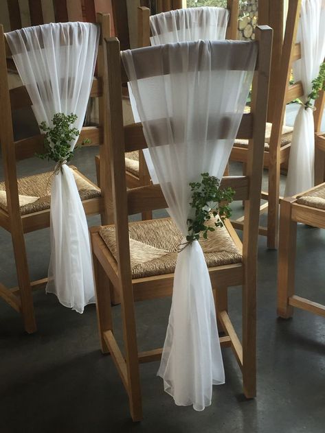 Tool On Chairs Wedding, Wedding Chair Sashes, Wedding Chair Decorations, Chair Sash, Chair Covers Wedding, Wedding Chair, Weddings By Color, Chair Sashes, Anniversary Decorations