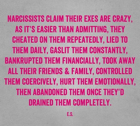 Elizabeth Shaw on Instagram: "Narcissists use ex-partners for triangulation. The narcissist tells countless lies about the ex to you, to play the victim and get sympathetic attention, to play the hero to gain admiration, or to simply avoid exposure so there are no consequences to the behaviour. The ex is crazy. The ex is obsessed. The ex stalks them, will not leave them alone, got fake profiles to stalk their social media. How they will not be taking their social media down because they’re not Crazy Ex Quotes, Stalking Quotes, Elizabeth Shaw, Because Of Him, Lies Quotes, Taking Responsibility, Ex Quotes, Telling Lies, Narcissism Quotes