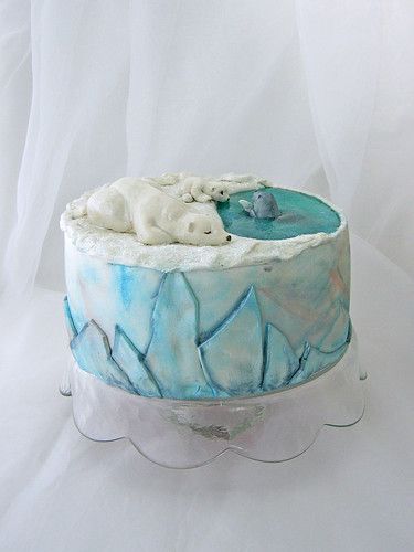 Polar Bear Cake | Marina Danovska | Flickr Arctic Cake, Polar Bear Cake, Polar Bear Party, Winter Cakes, Fox Cake, Penguin Cakes, Animal Birthday Cakes, Christmas Cake Designs, 2 Birthday Cake