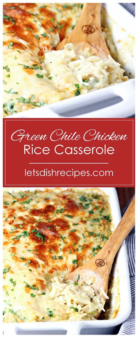 Green Chili Chicken And Rice, Chili Rice Casserole, Green Chili Rice, Green Chili Chicken Casserole, Green Chili Casserole, Green Chili Chicken Enchiladas, Chili Casserole, Green Chili Recipes, Chili Rice