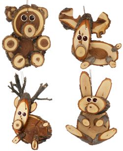 Go green and help save the environment with wildlife animals made out of natural wood and repurposed into loveable wood Christmas ornaments. Crafts Gift Ideas, Diy Crafts Gift, Wood Log Crafts, Wood Yard Art, Driftwood Art Diy, Wooden Christmas Crafts, Save The Environment, Driftwood Projects, Driftwood Wall Art