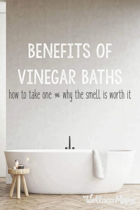 Benefits of Vinegar Baths | Wellness Mama Benefits Of Vinegar, Apple Cider Vinegar Bath, Vinegar Bath, Natural Remedies For Cold, Bath Benefits, Vinegar Benefits, Skin Care Hacks, Coconut Oil Skin Care, Wellness Mama