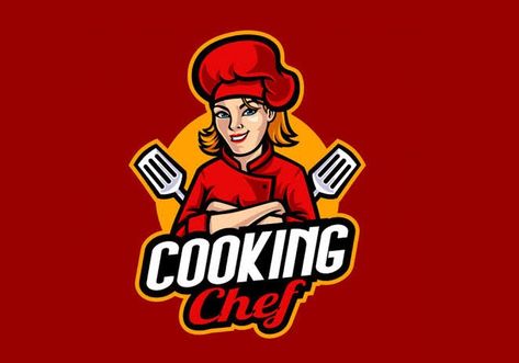 Chef Logo, Baking Logo, Pizza Logo, Beautiful Logo, Esports Logo, Restaurant Logo, Food Graphic Design, Youtube Logo, Cooking Chef