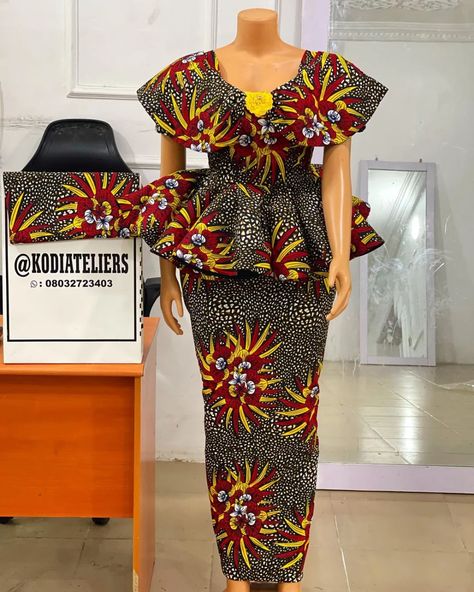 2022 Ankara Styles: Beautiful Skirt and Blouse - Ladeey Ankara 2 Piece Set, Ankara 2 Piece, Skirt And Blouse Ankara, African Pants, Ankara Styles For Women, Nigerian Lace Styles Dress, African Attire Dresses, Shweshwe Dresses, Ankara Skirt And Blouse