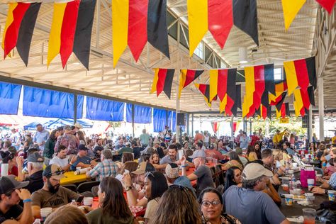 Celebrating Oktoberfest in Fredericksburg (2023) - Travel Addicts Jaeger Schnitzel, October Fest, Bbq Brisket, 2023 Travel, Bouncy House, German Heritage, Beer Fest, Local Brewery, German Food