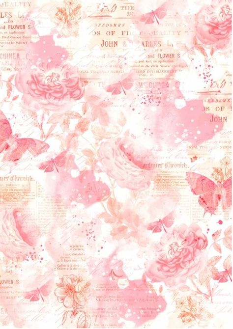 Printable Scrapbook Paper Aesthetic Pink, Pink Scrapbook Paper, Decoupage Paper Printable, Pink Scrapbook, Papel Vintage, Paper Background Design, Scrapbook Printing, Print Design Art, Diy Journal Books