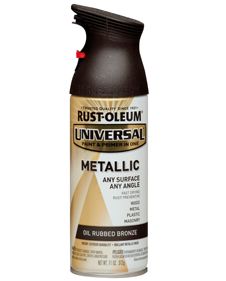 249131_0910_UNI_11oz_Metallic_OilRubbedBronze_L Brushed Nickel Spray Paint, Paint For Plastic, Bronze Spray Paint, Spray Paint Colors, Metallic Spray Paint, Black Spray Paint, Rust Oleum, Paint Primer, Soy Sauce Bottle