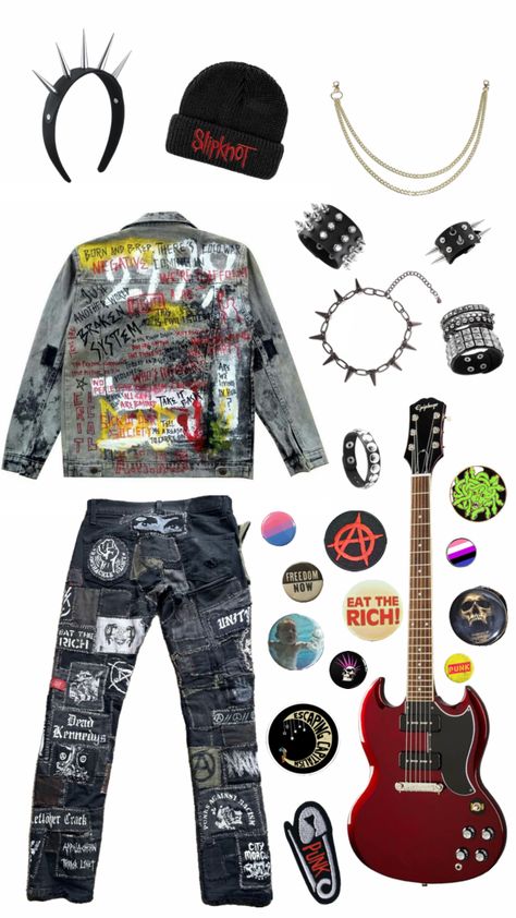 Spider punk outfit inspired Spider Punk Outfit, Skate Punk Fashion, Punk Inspired Outfits, Punk Outfit, Hobie Brown, Punk Style Outfits, Skate Punk, Spider Punk, Punk Aesthetic