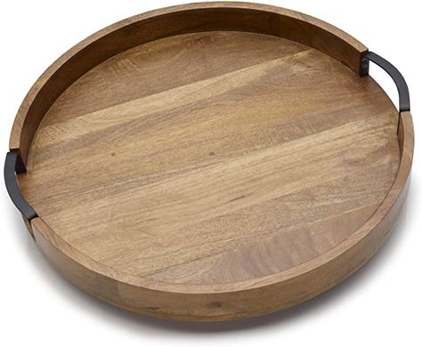 Amazon.com: Gourmet Basics by Mikasa Lazy Susan Serving Tray, 18-Inch, Mango Round: Home & Kitchen Containers Organization, Bus Decor, Lazy Susan Serving Tray, St Patrick Day Snacks, Wooden Lazy Susan, Lazy Susan Organization, Home Moodboard, Coffee Table Centerpieces, Round Serving Tray