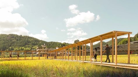 Rice Pavilion / Wiki World + Advanced Architecture Lab | ArchDaily Lab Image, Farm Cafe, Pavilion Architecture, Rice Field, Resort Design, Farm Stay, Architecture Firm, Public Space, Landscape Architecture