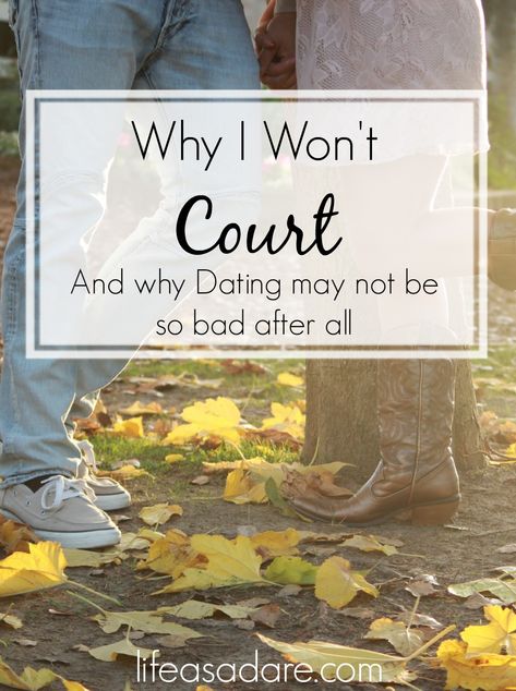 Dating in itself is NOT bad. The activities you engage in WHILE you are dating are what define it. It bugs me so much when people say dating is sinful and courtship is holy. The Bible doesn't say one is better than the other. He gives commandments for unmarried couples to live by, but he doesn't flat out say we should only court. Courtship Vs Dating, Christian Courtship Quotes, Christian Courtship, Couples Devotionals Dating, Christian Dating Boundaries, Dating Apps Free, Hinge Dating, Relationship Boundaries, Mom Truth