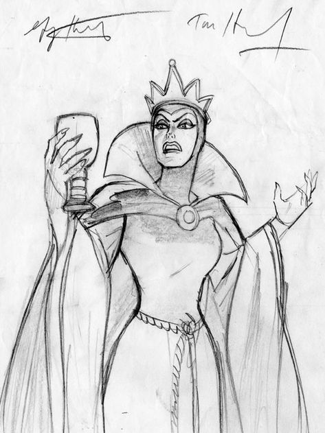 Disney Villain Concept Art, Disney Villains Sketches, Disney Villain Drawings, Evil Queen Drawing, Maleficent Drawing, Disney Art Style, Queen Drawing, The Evil Queen, Color Drawing Art