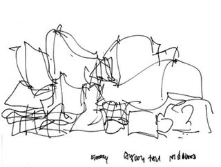 What is the purpose of the architectural sketch in the era of computer-assisted… Frank Gehry Sketch, Frank Gehry Architecture, Gehry Architecture, Deconstructivism, Walt Disney Concert Hall, Conceptual Architecture, Concept Diagram, Frank Gehry, Famous Architects