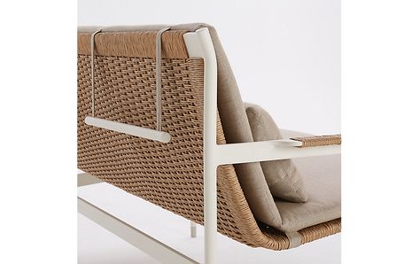 Sommer Two-Seater Sofa - Design Within Reach Furniture Design Chair, Woven Furniture, Outdoor Sofas, Outdoor Furniture Sofa, Ottoman Cover, Lounge Chair Design, Side Table Design, Fantastic Furniture, Garden Sofa