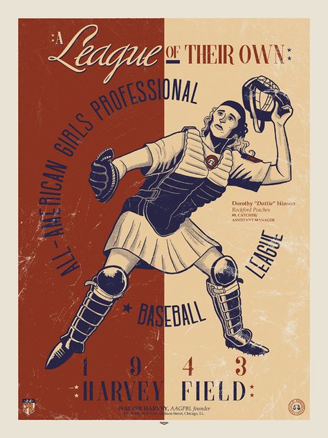 League of Their Own” by Ian Glaubinger Baseball Movies, Rockford Peaches, No Crying In Baseball, A League Of Their Own, League Of Their Own, Baseball Posters, Baseball Boys, Baseball Girls, All American Girl