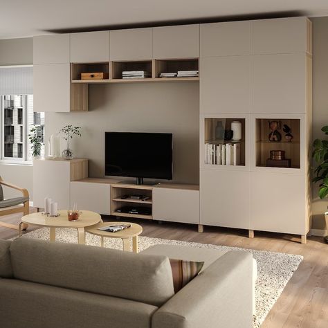 Tv Room Ikea Ideas, Ikea Design Living Room, Besta Tv Wall Ideas, Living Room Besta Ikea, Bestå Living Room Ideas, Ikea Besta Vitrine, Living Room Designs Ikea, Besta Ikea Living Room Tv Walls, Ikea Beata