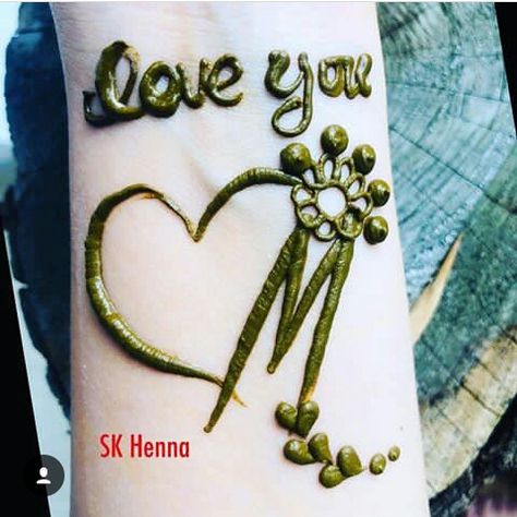 m 😘 miss you A A Tattoo, A Letter Images, Mehndi Designs Bridal, Images For Whatsapp Dp, Mehndi Mehndi, Heena Design, Finger Henna Designs, Bridal Mehendi Designs Hands, Finger Henna